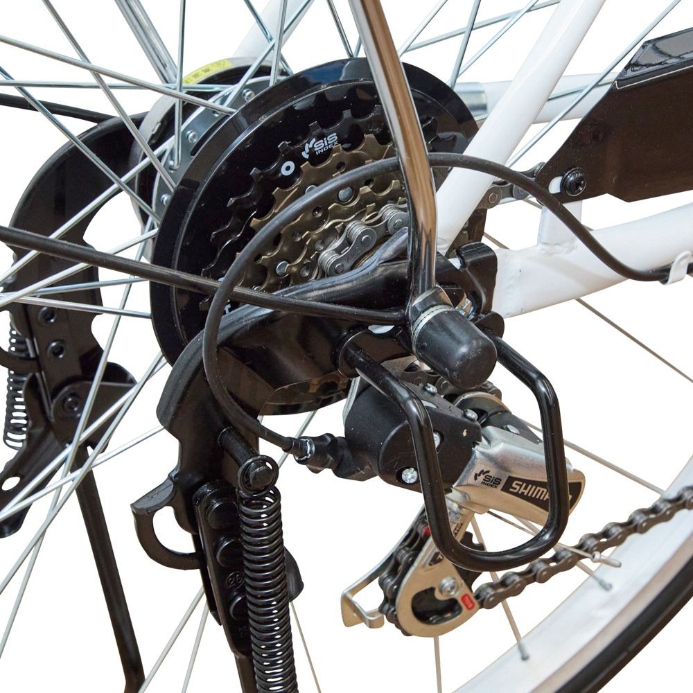 ２６インチ軽快車 外装6段変速　オーディエンス, ホワイト, 26インチ 外装6段