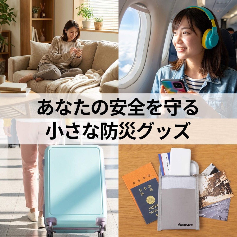 セントリー 耐火バッグ 耐水 あんしんポーチ Sサイズ, グレー, 幅130&times;高さ180mm