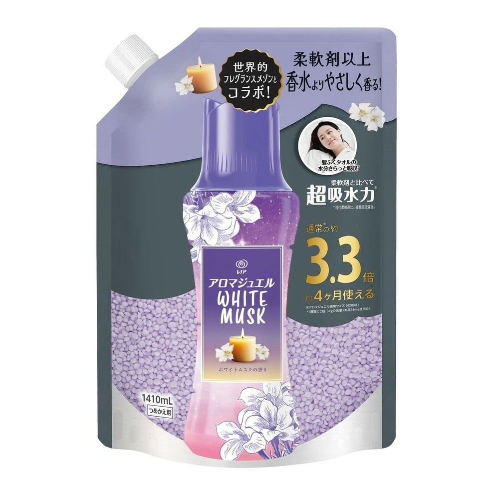 レノア　ハピネス　アロマジュエル　ホワイトムスクの香り　つめかえ用　超特大　１４１０ｍｌ, ホワイトムスク, 1410ml