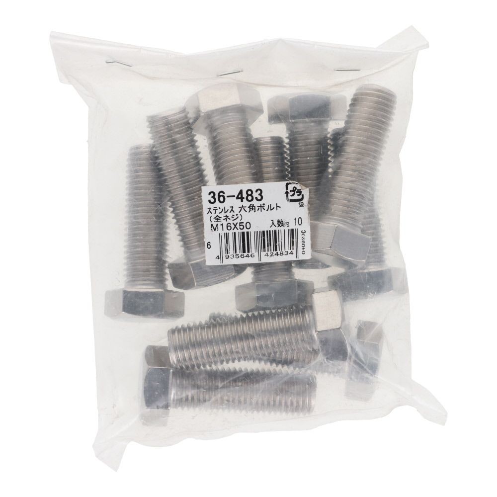 ステンレス　六角ボルト　Ｍ１６&times;５０　１０入, ボルト, M16&times;50