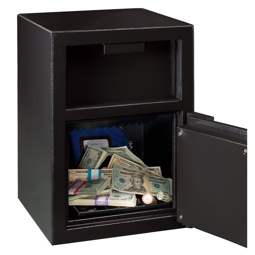 【廃棄料無料・開梱・設置費込】セントリー投入式金庫  DHー074E, ブラック, DH-074E