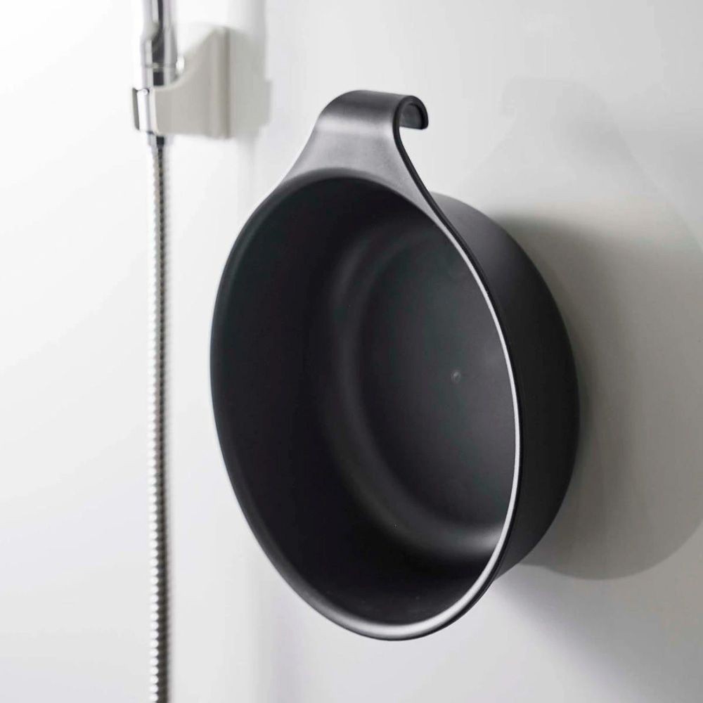 山崎実業 MIST ミスト マグネット&引っ掛け湯おけ, ホワイト, 幅275mm&times;奥行240mm&times;高さ80mm