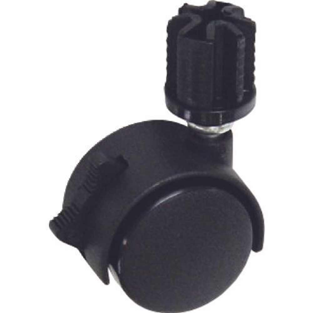 YAZAKI 矢崎化工 イレクター専用キャスター 40&Phi; JC-40SA ST, ブラック, JC-40SA ST