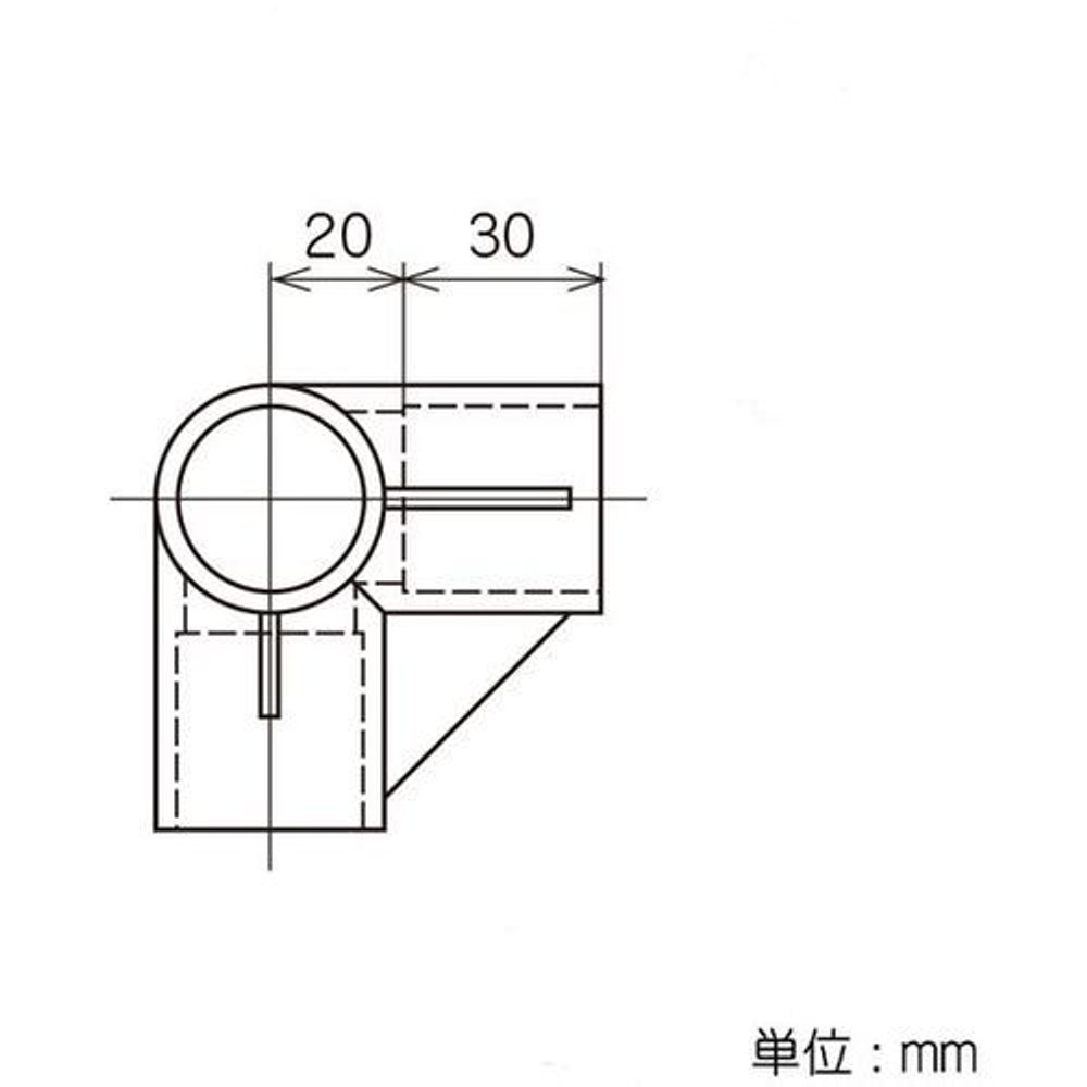 YAZAKI 矢崎化工 イレクタープラスチックジョイント J-4 S コーナー用　&Phi;28用, アイボリー, J-4S（3方向（コーナー用））