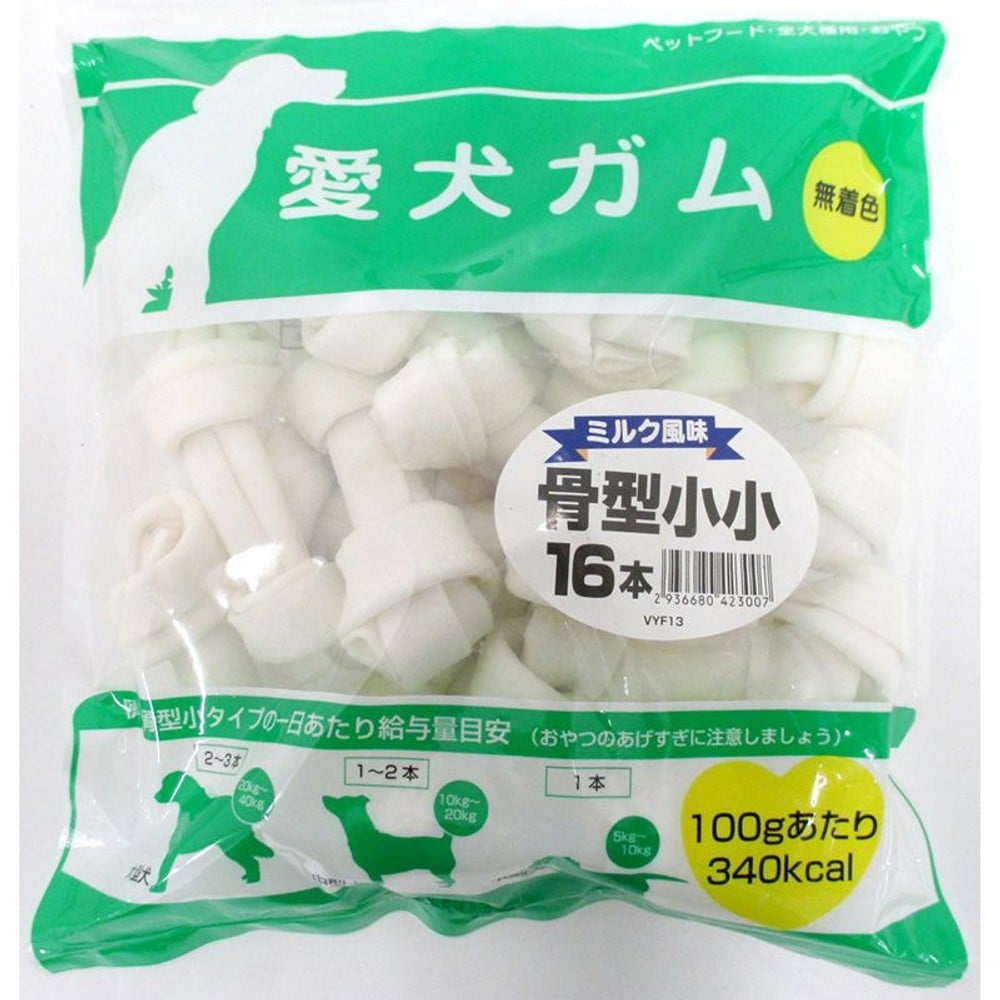 愛犬ガム　ミルク風味　骨型　小小16本, 骨型小小, 16本