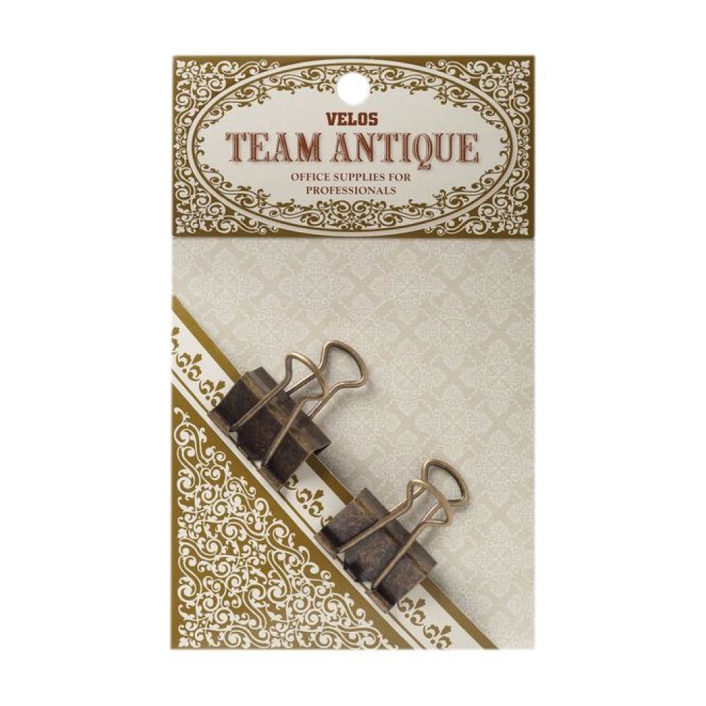 ベロス　アンティークＷクリップ　中, ブロンズ, 中