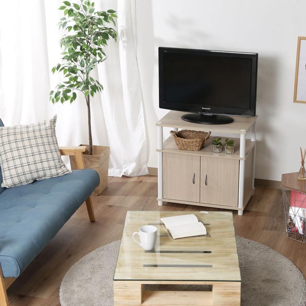 不二貿易  ＴＶラック　60Ｓ 【メーカー直送・代引不可】, ホワイトウォッシュ, 60cm幅