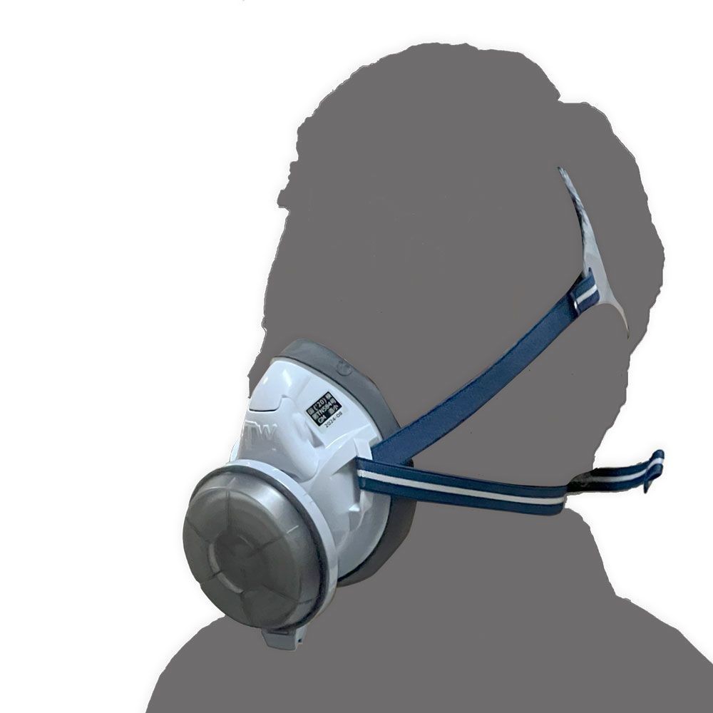 重松製作所（SHIGEMATSU WORKS） 取替え式　防じんマスク　白磁　Ｒ１フィルタ付 TW01R-WH, 黒, TW01R-WH