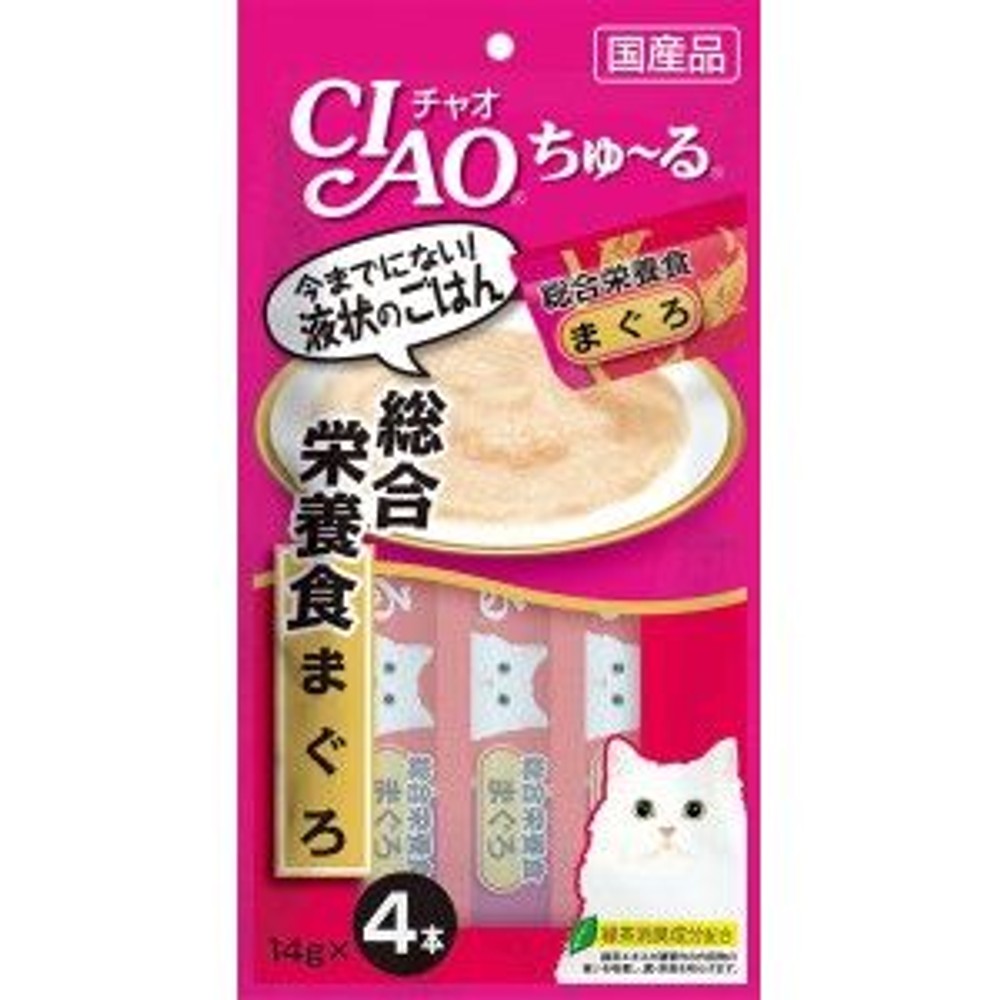 チャオ　ちゅーる　総合栄養食　まぐろ　１４ｇ&times;４, -, 4本入り