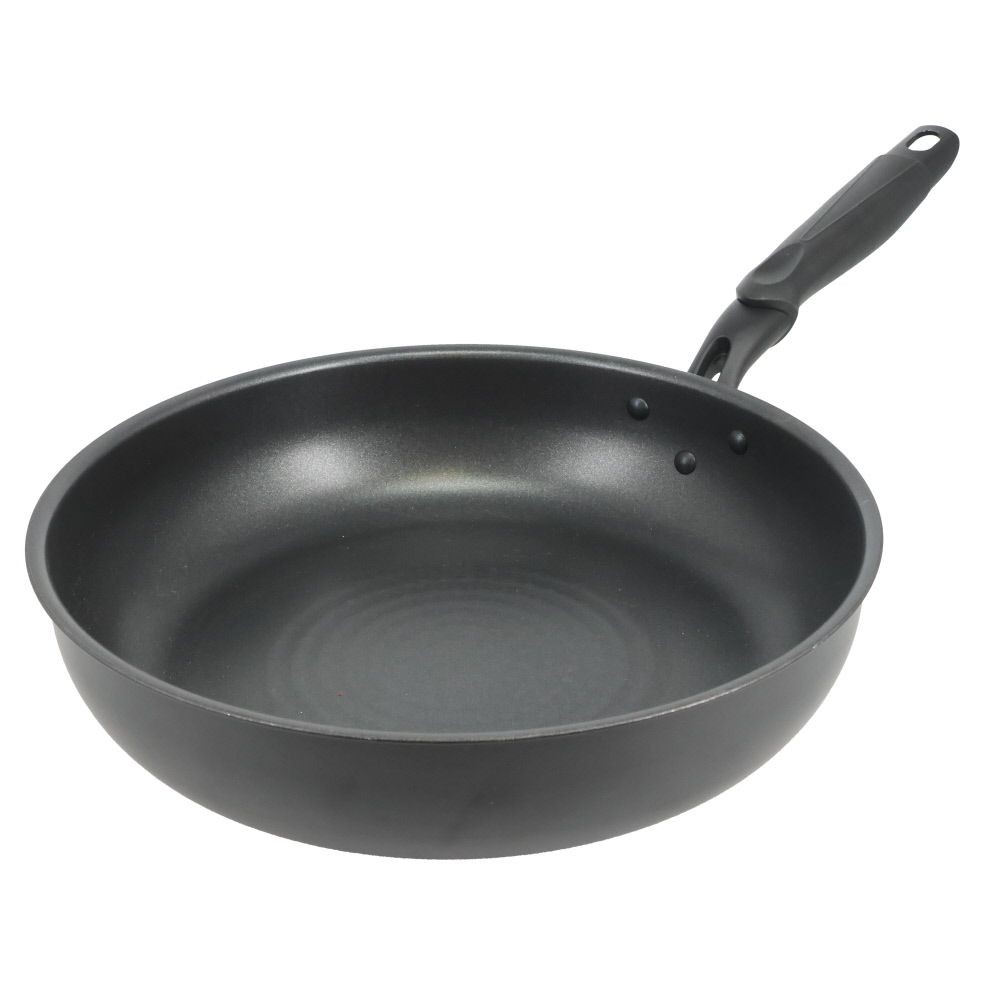 ウィザ WIZ'A　キレイに焼けるガス火ちょい深フライパン, ブラック(26), 26cm