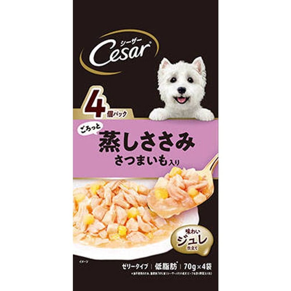シーザー蒸しささみさつまいも70ｇ&times;4袋, さつまいも入り, 70g&times;4袋