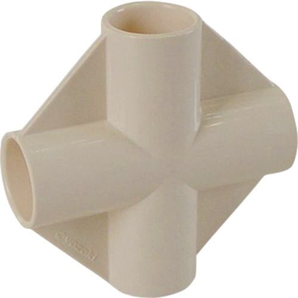 YAZAKI 矢崎化工 イレクタープラスチックジョイント J-6B S 枠・パイプのつなぎ用　Φ28用, アイボリー, J-6B S（4方向（枠のつなぎ用・1方向通し））