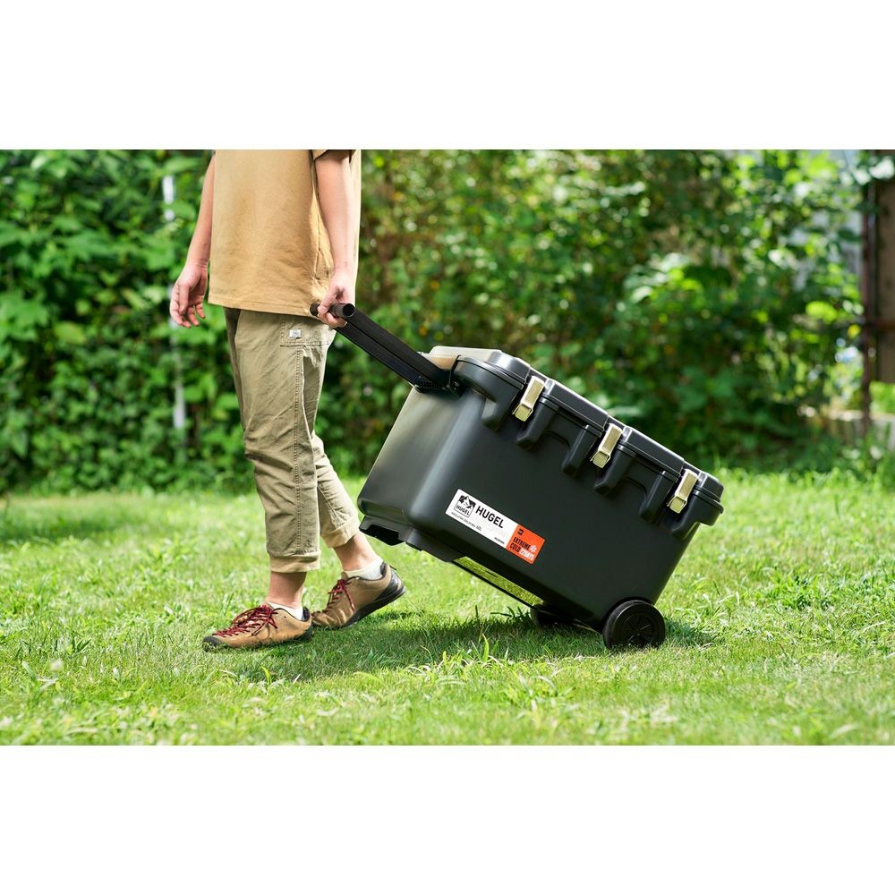 アイリスオーヤマ HUGEL 真空断熱クーラーボックス 60L チャコールグレー, チャコールグレー, 60L