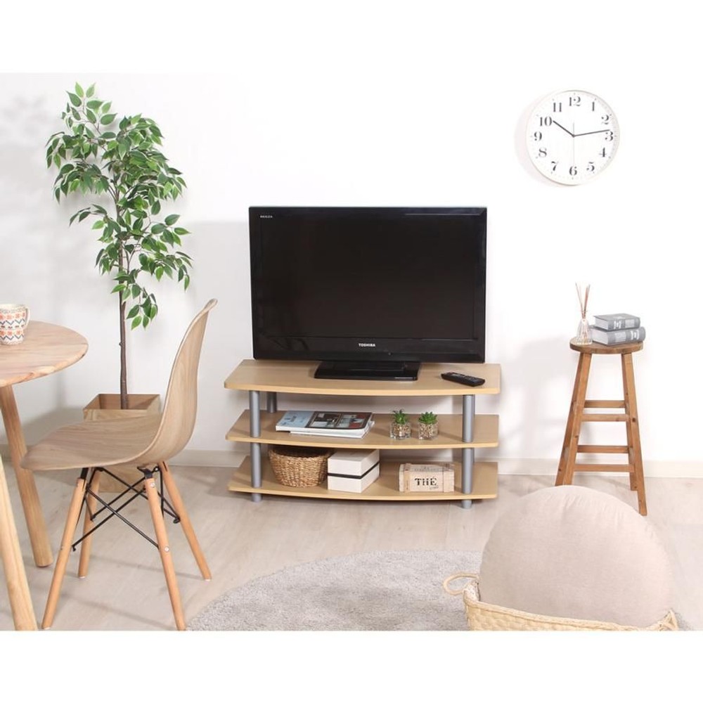 不二貿易  ＴＶラック　90 【メーカー直送・代引不可】, ナチュラル, 90cm幅