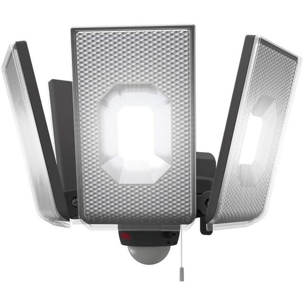 12.5W 4灯スライド型LEDセンサーライト LED-AC4000 株式会社ムサシ, ブラック, 幅171mm&times;奥行170mm&times;高さ173mm
