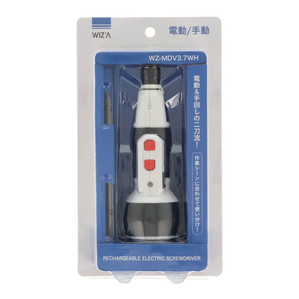ウィザ WIZ'A　３．７Ｖ充電式電工ドライバー　ＷＨ, 白, 3.7V
