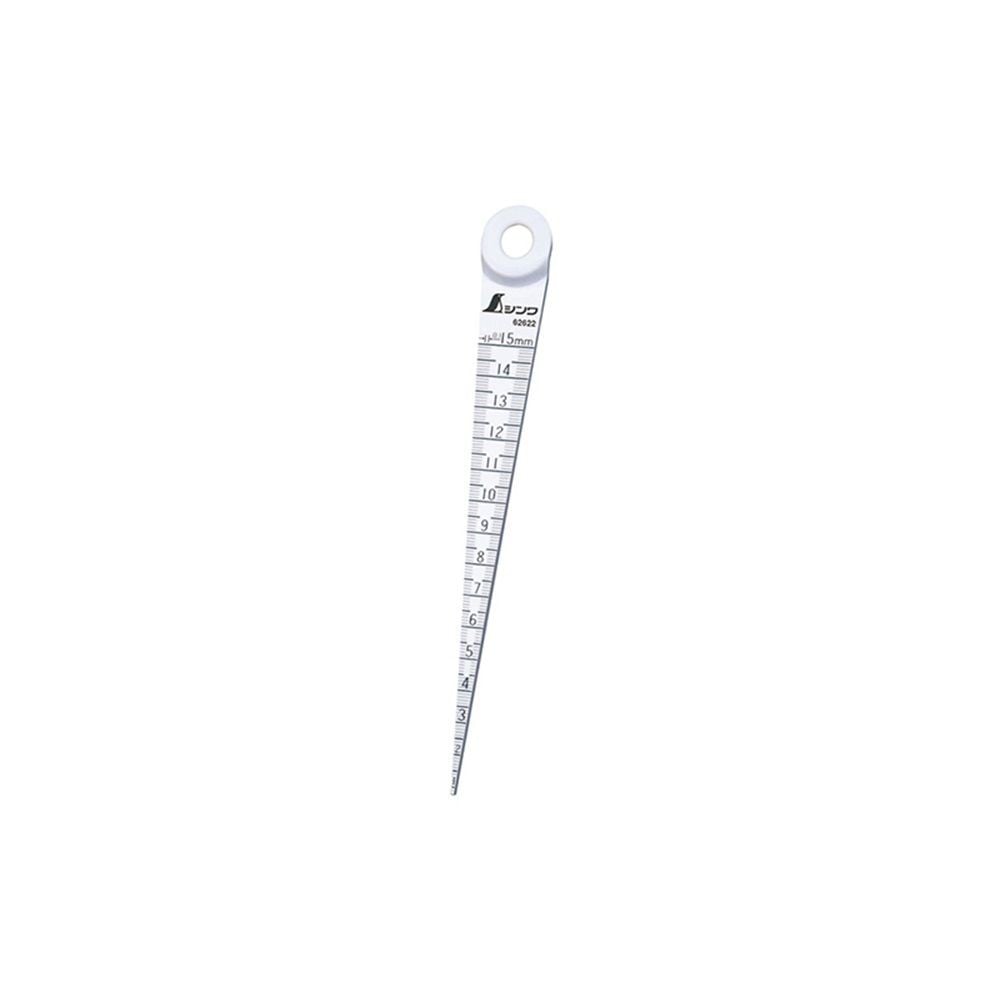 テーパーゲージ ABS製1~15mm ホワイト, ホワイト, 1-15mm