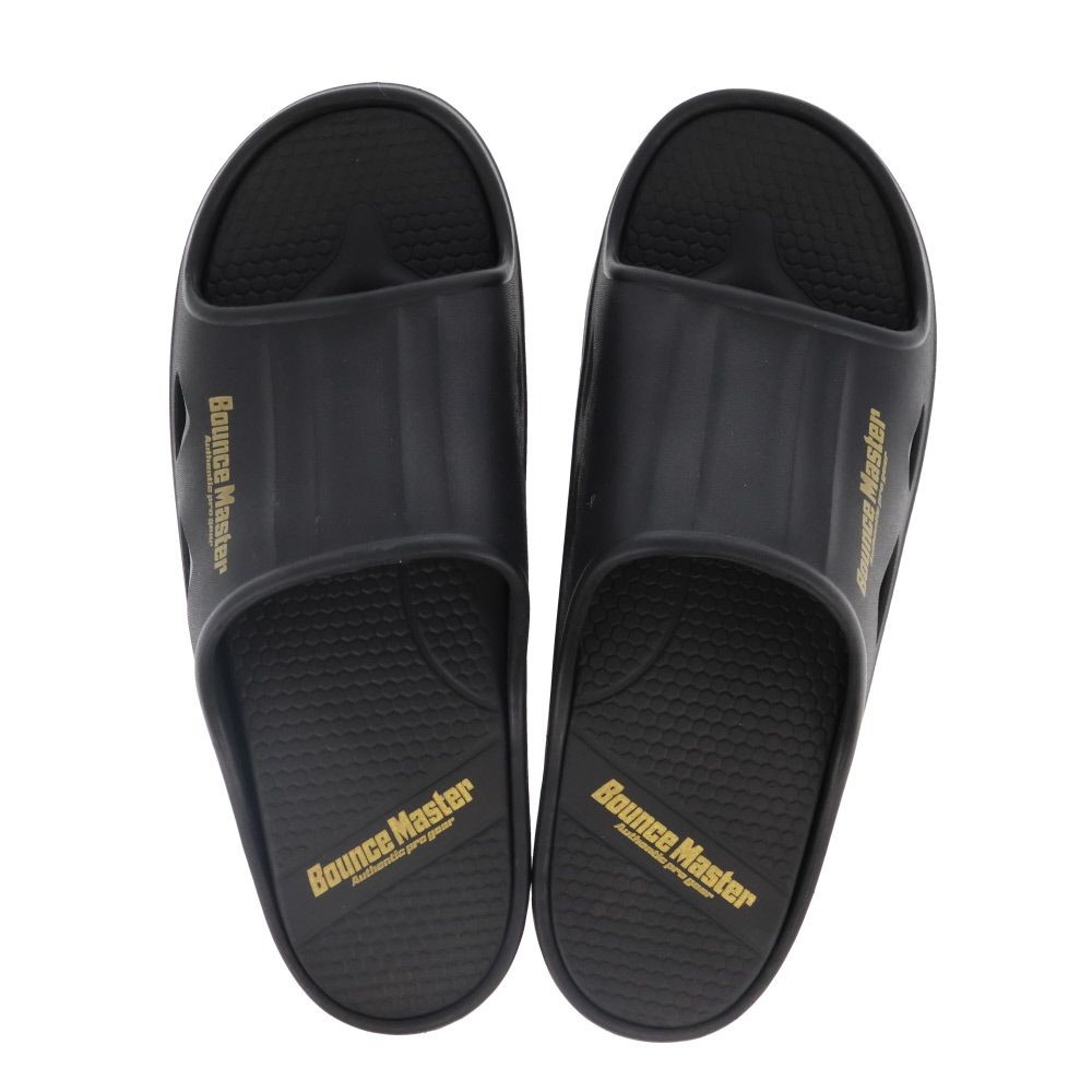 紳士　ＢＭ防滑高弾力　シャワーサンダル　ＢＫＧＤ　Ｌ, ブラック&times;ゴールド, Lサイズ