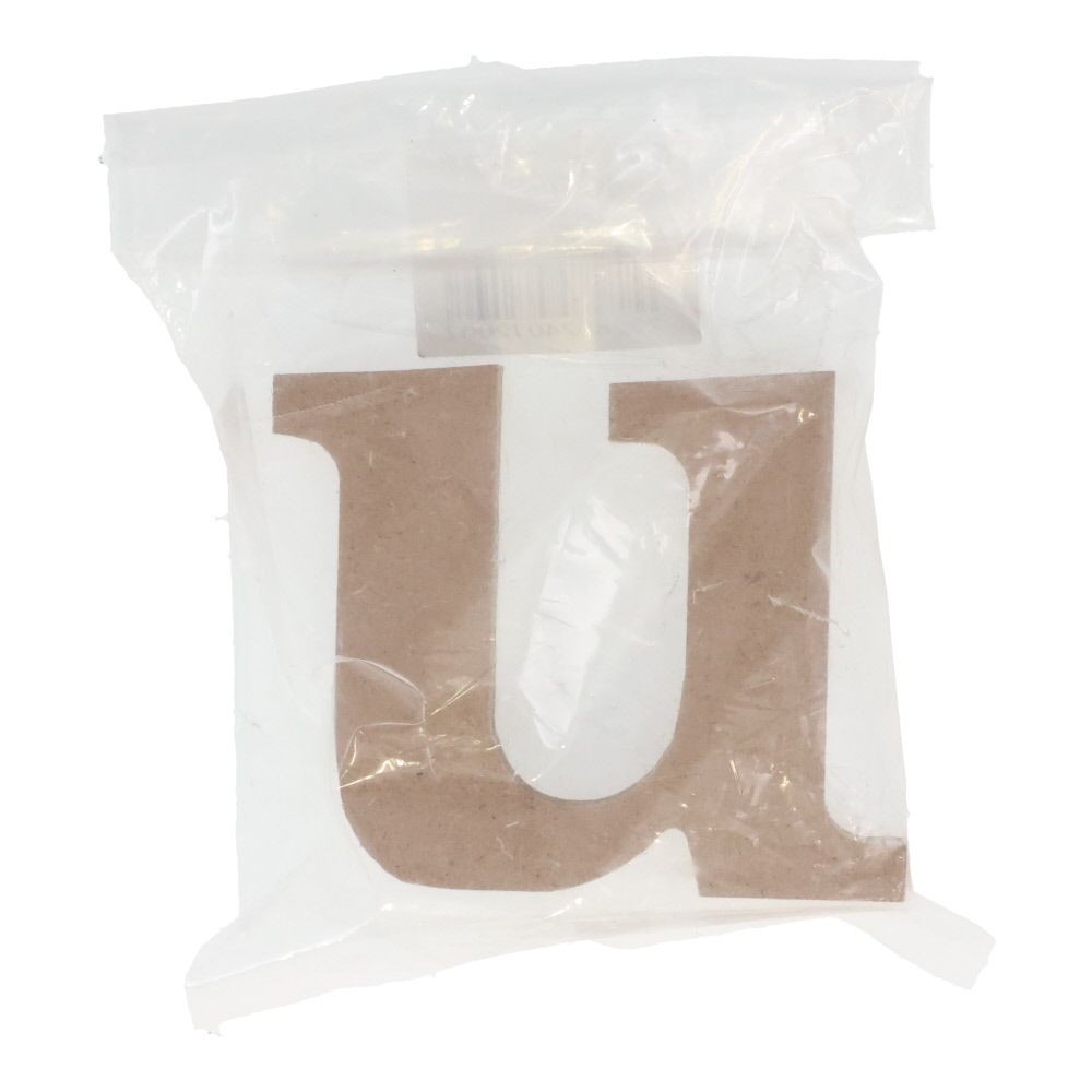 切文字　アルファベット小文字ｕ, 茶, 小文字