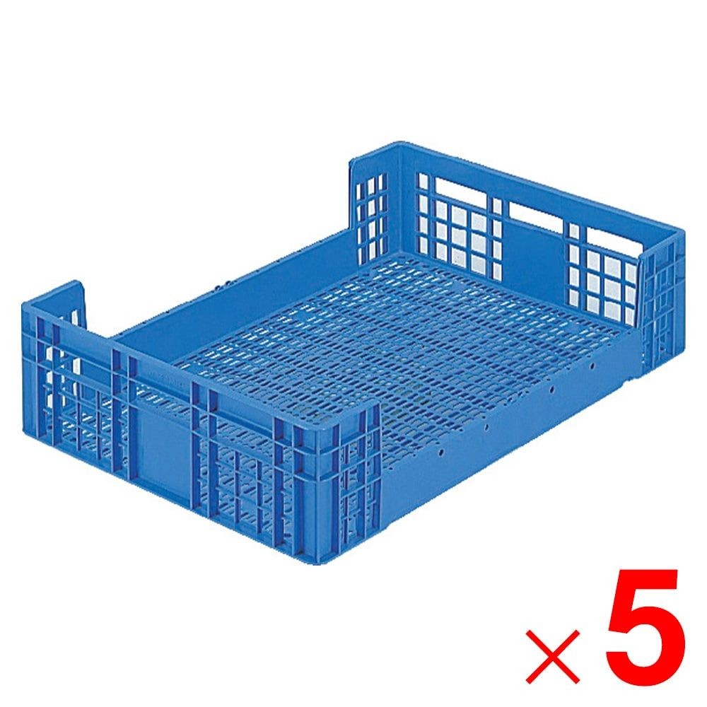 サンコー サンテナー D#120 ブルー 112000-00 &times;5個セット【メーカー直送・代引不可】【法人限定】【日祝配送不可・時間指定不可】, ブルー, 5P
