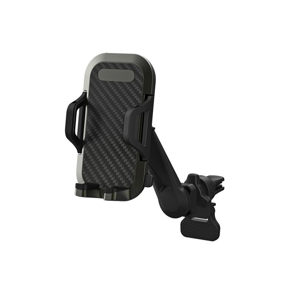 スマホホルダー　ロングアーム　エアコン取付　AT-91, ブラック, ロングアーム式