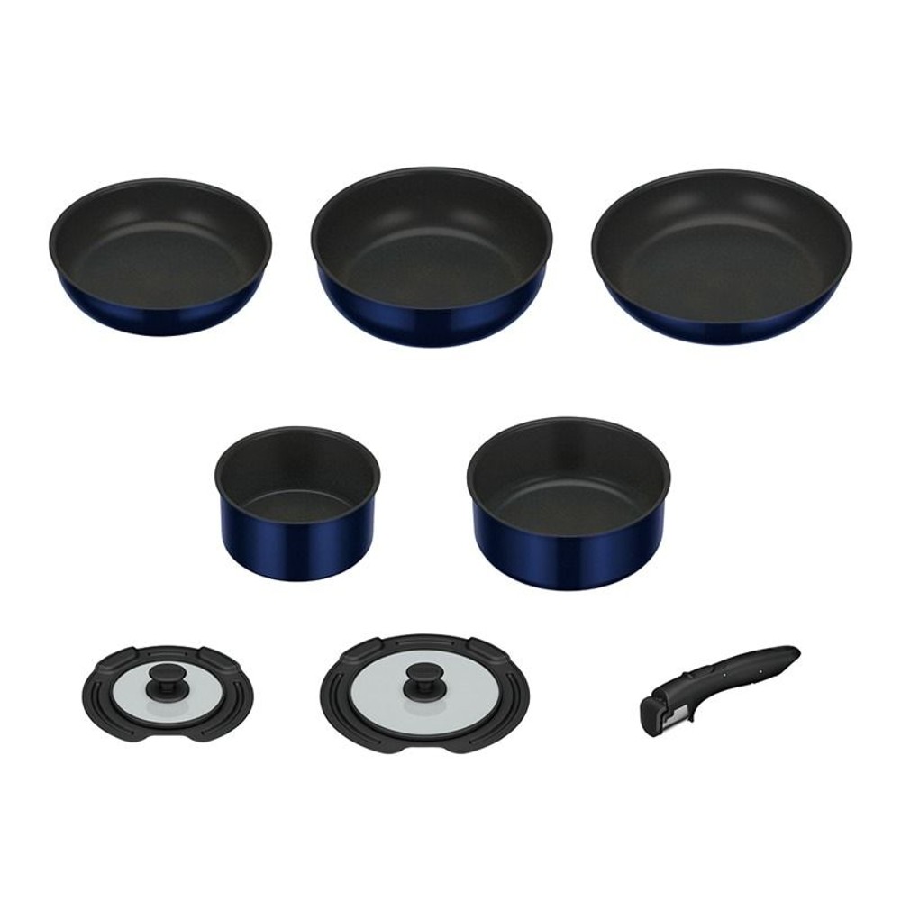 サーモス　ガス専用フライパン８点セット ＫＳＥー８Ａ ＤＰ, ディープブルー, 8点セット