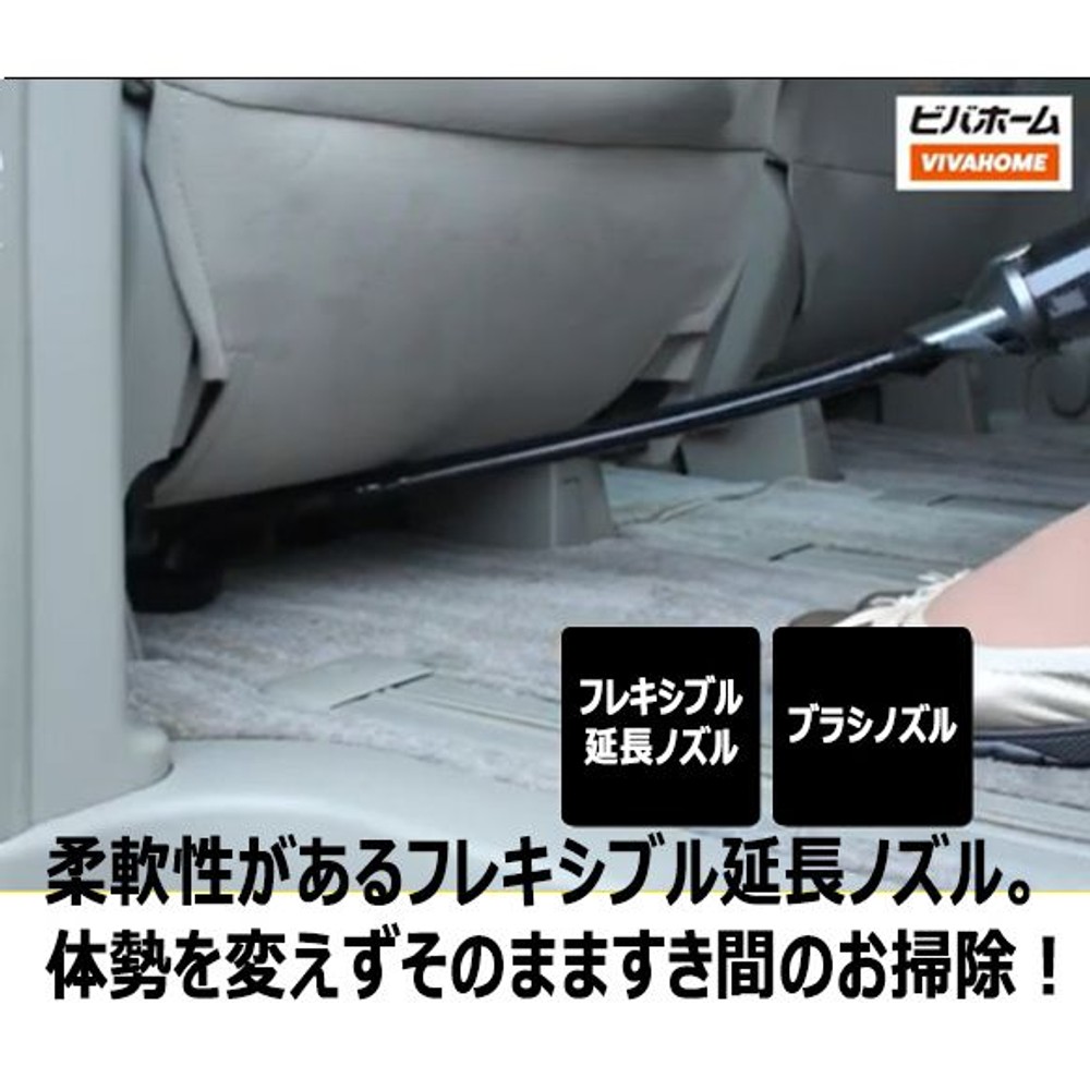 吸引力のすごい充電式ハンディクリーナー, グレー, 本体＋充電スタンド