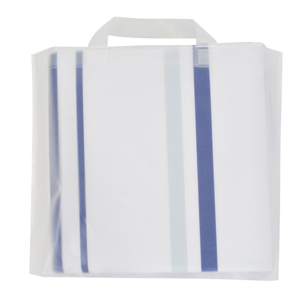 ソフトクッションレジャーシート　ストライプ, ブルー／グレー（S）, Sサイズ