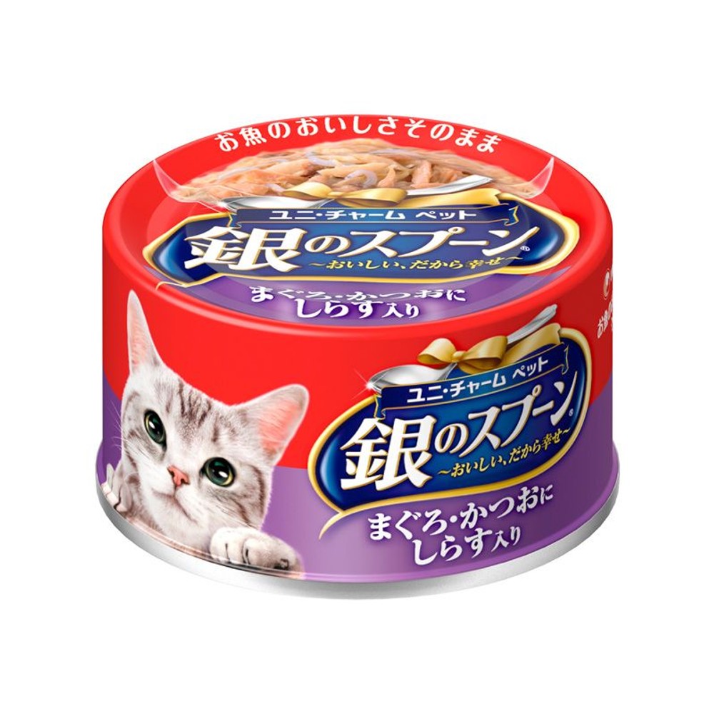 銀スプーン缶まぐろ・かつおにしらす入り　70ｇ, まぐろ・かつおにしらす入り, 70g