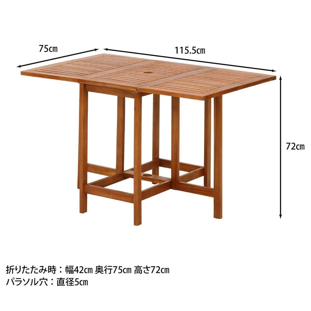 バタフライテーブル＆チェアー5点ＳＥＴ【メーカー直送・代引不可】, ブラウン, 5点セット