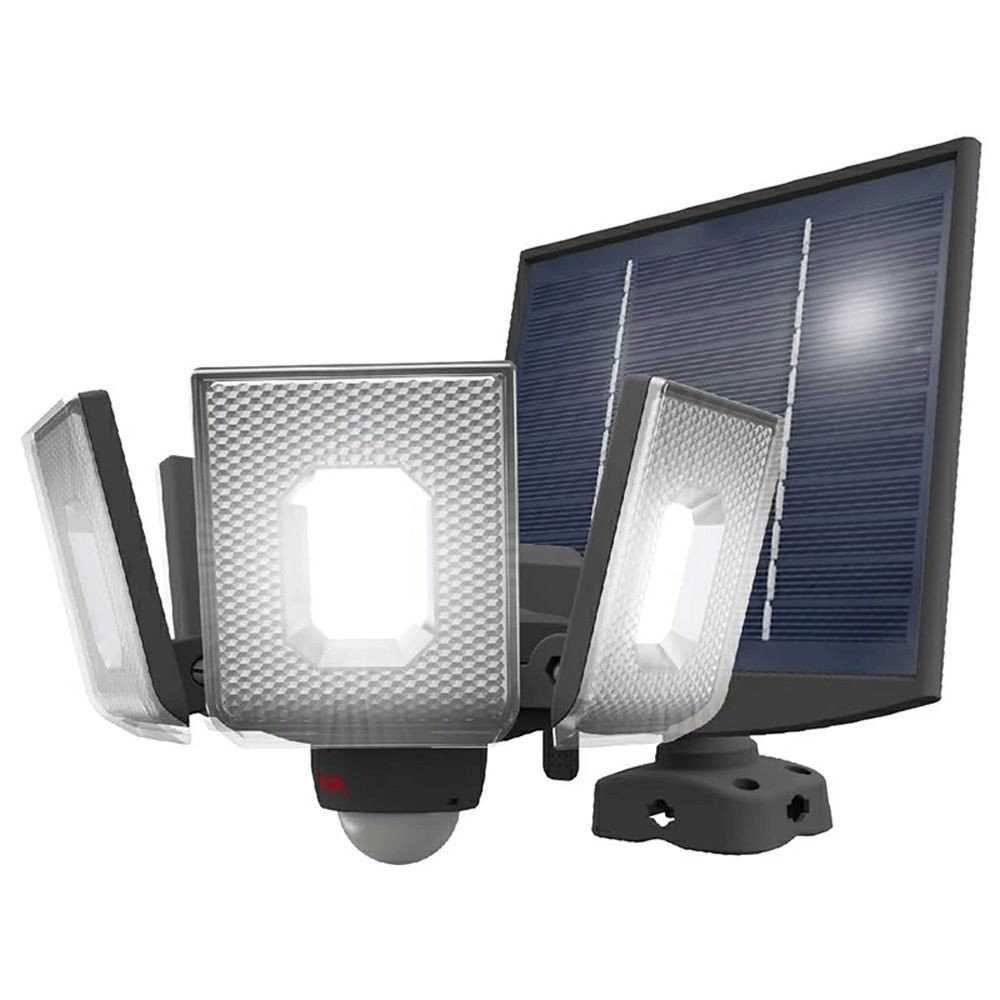 7.5W 4灯スライド型LEDセンサーライト S-400L 株式会社ムサシ, ブラック, 幅171mm&times;奥行170mm&times;高さ128mm