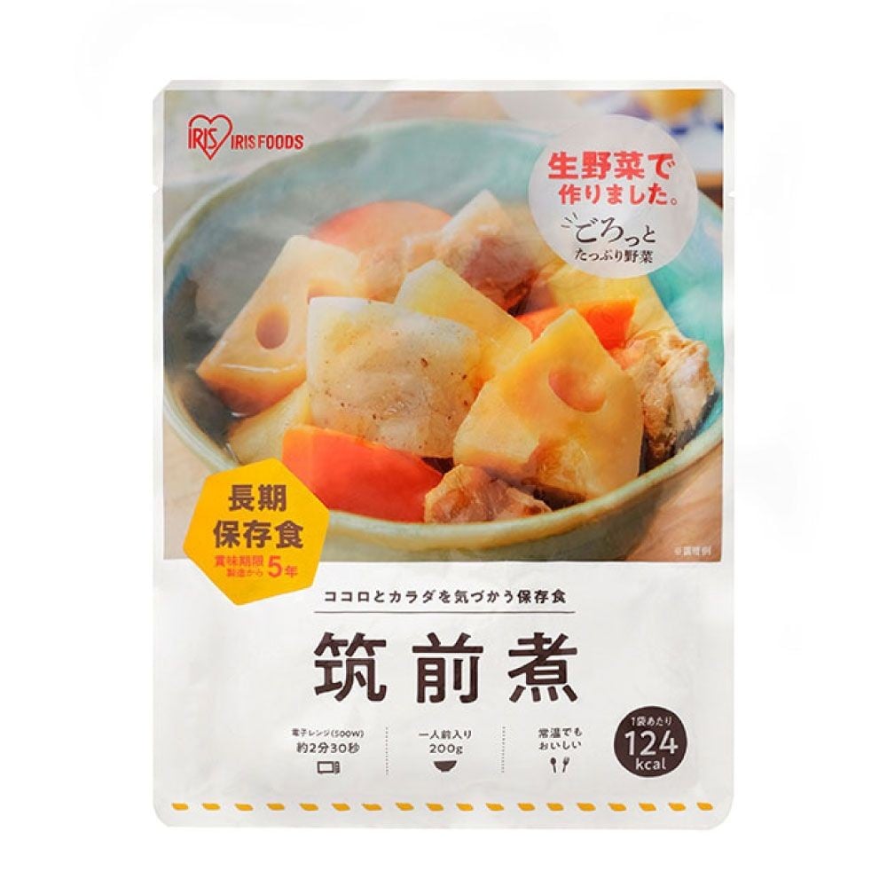 災対食　レトルトパウチ　筑前煮　200g, 筑前煮, 200g