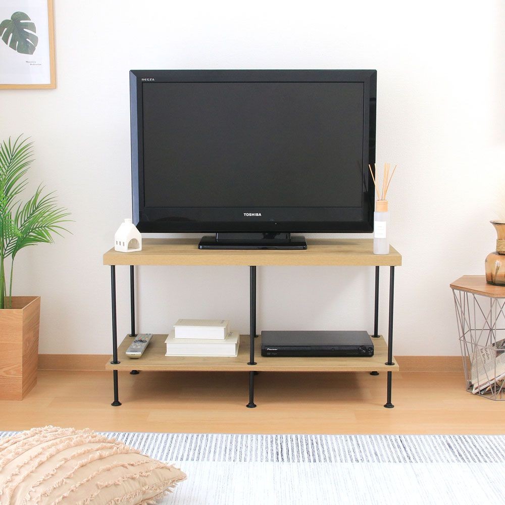 不二貿易 ＥＺＢＯツイストロック　ＴＶ台９０幅　ＯＡＫ　ＮＡ【メーカー直送・代引不可】, ナチュラル, 幅900mm×奥行400mm×高さ480mm