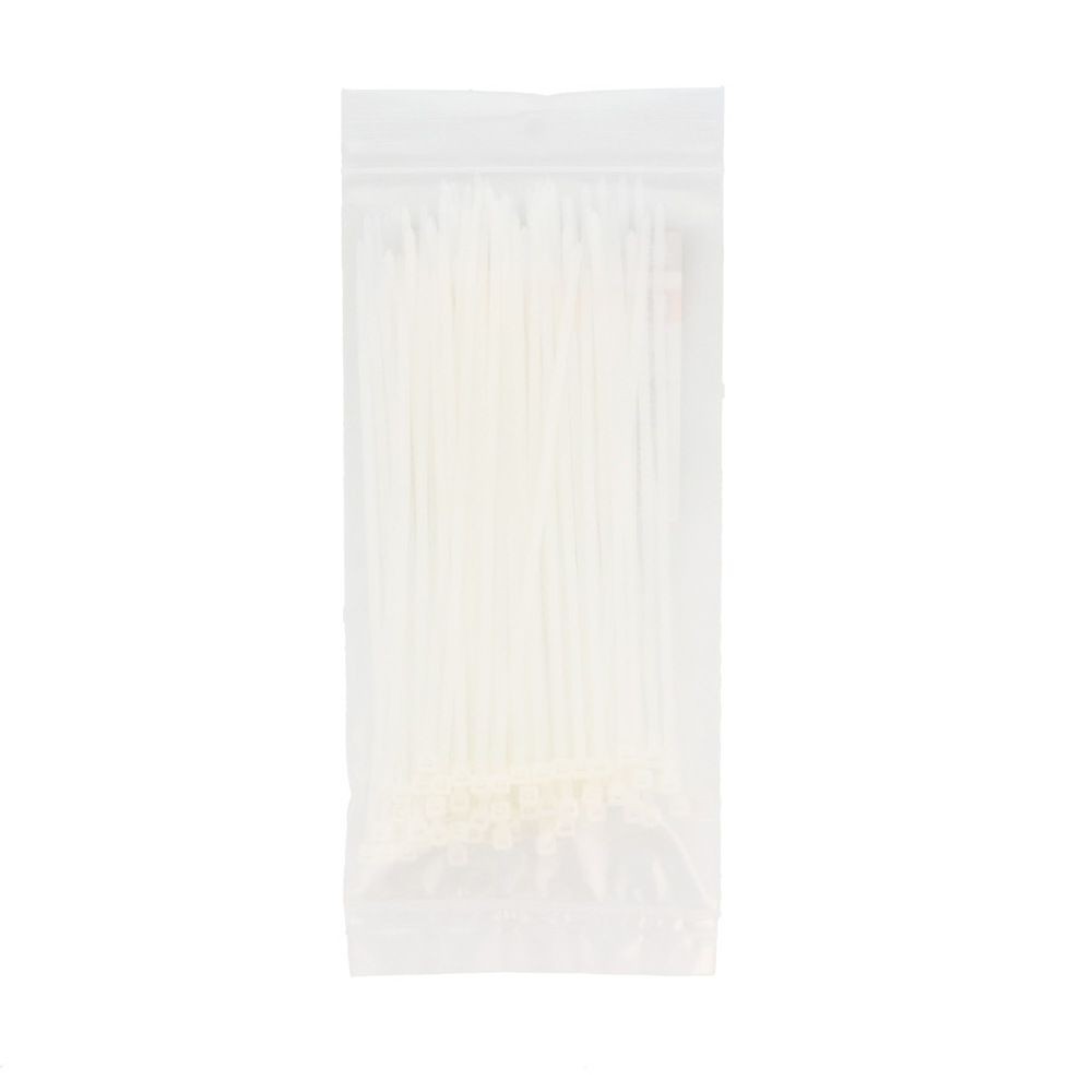 結束バンド　200ｍｍ×100Ｐ, 白, 200mm×100P