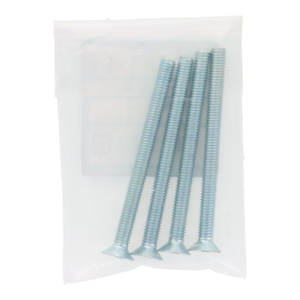 小ねじ　皿　ユニクロ　Ｍ５&times;６０ｍｍ　４本入, シルバー, M5&times;60mm