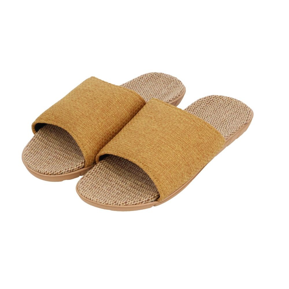 麻中カップインソールスリッパ　ＹＬ　Ｍ, イエロー, Mサイズ