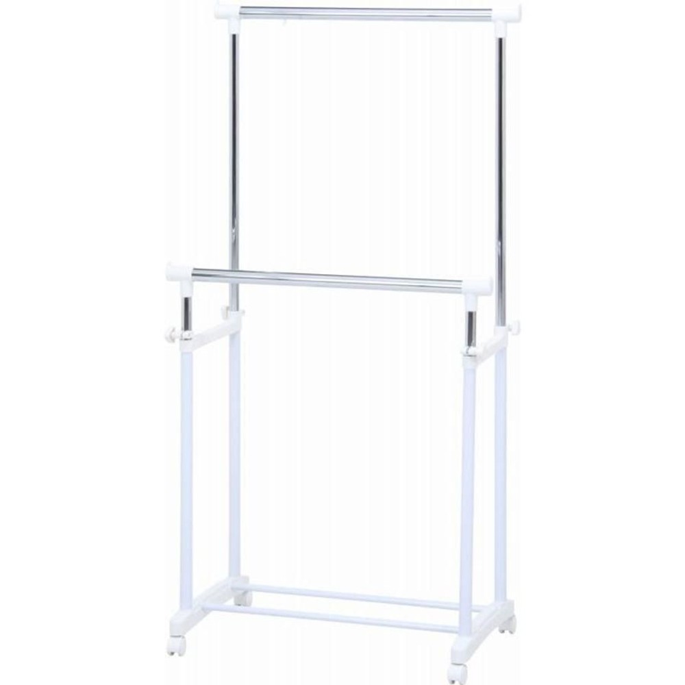 不二貿易  パイプダブルハンガー　4644‐A0 【メーカー直送・代引不可】, ホワイト, 14202