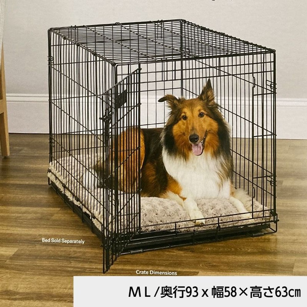 折りたたみ式軽量スチールケージ　アイクレイト, ブラック（XS）, XS