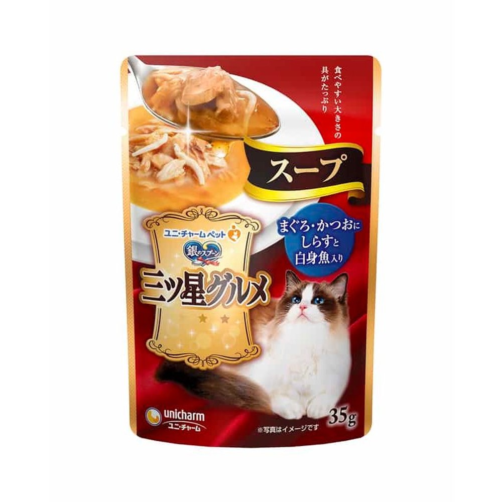 ユニチャーム　三ツ星パウチスープ　白身魚　35ｇ, 鮪・鰹・しらす・白身魚, 35g
