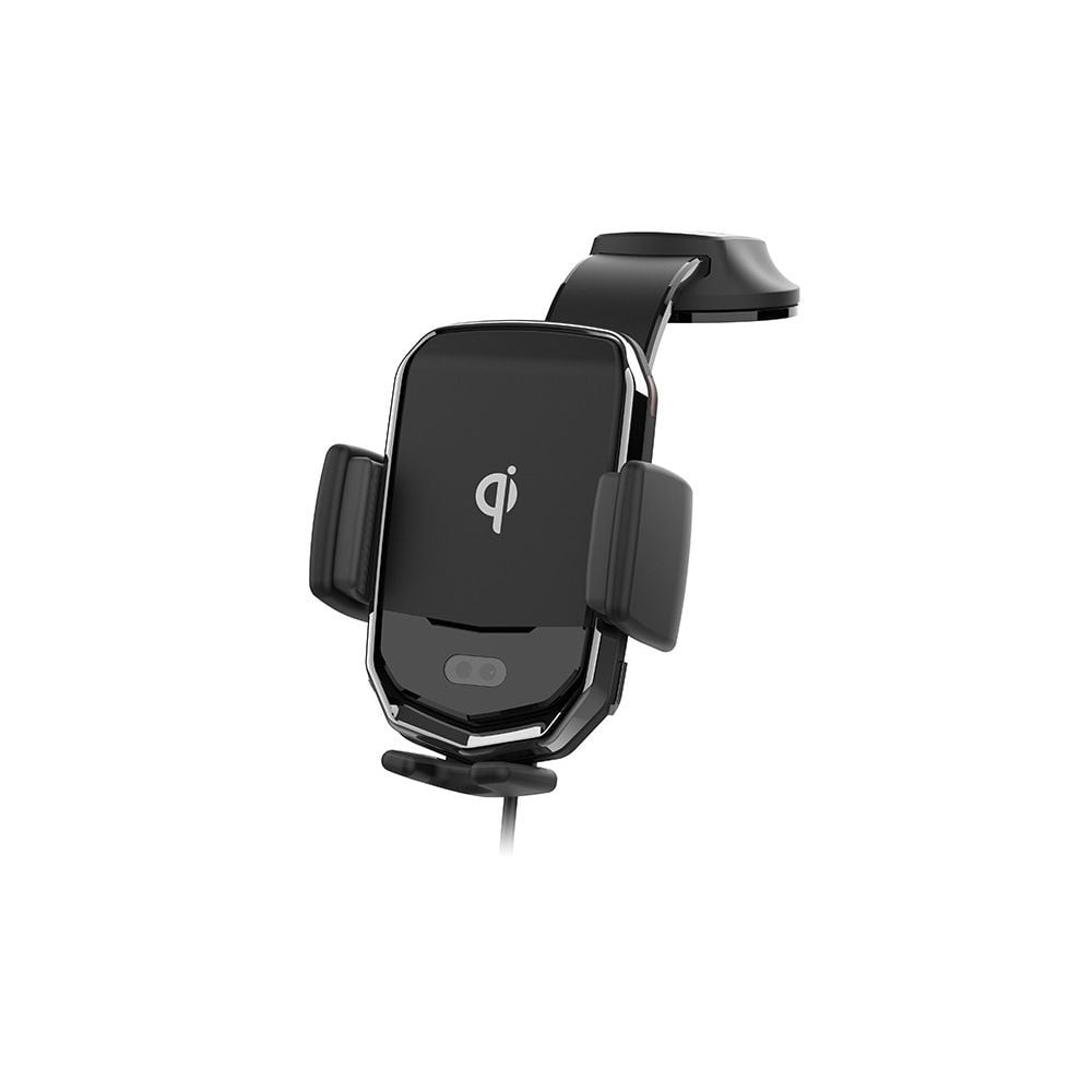 カシムラ Qi 自動開閉ワイヤレス充電ホルダー ローアングル吸盤取付 KW-54, ブラック, KW-54