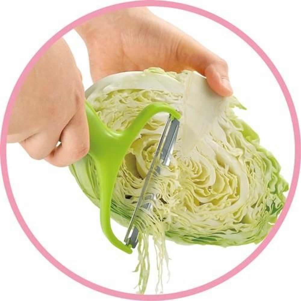 下村工業 調理器具 フルベジ キャベツピーラー FCP&minus;01 , グリーン, 約幅14．5&times;奥1．7&times;高24cm