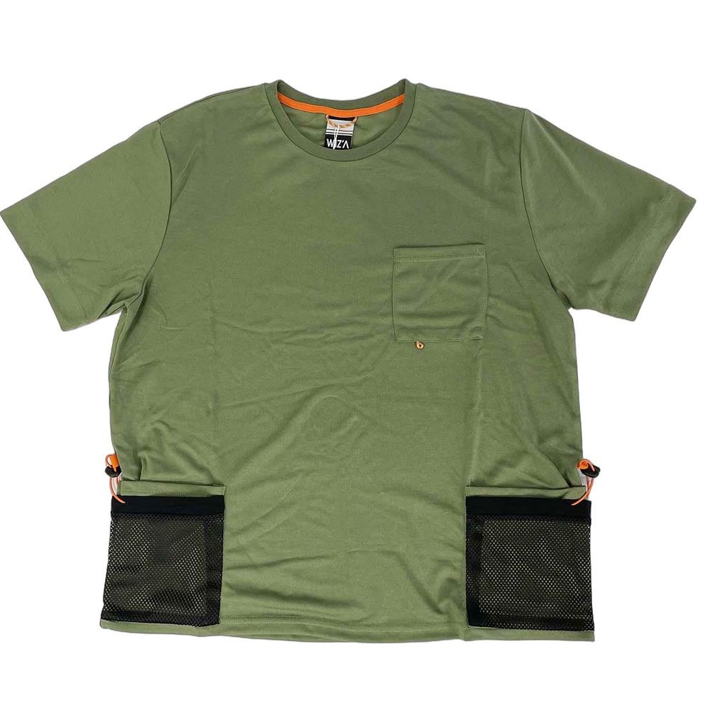 ウイザ WIZ'A ７ポケットＴシャツ　カーキ, カーキ, Mサイズ