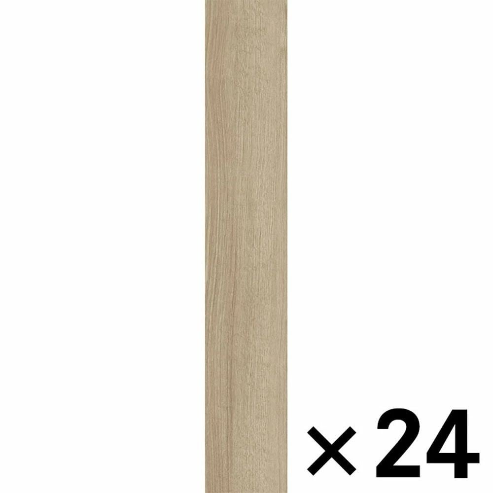 ゆかペタ YKP108 スモークグレージュ &times;24個セット タイルカーペット, スモークグレージュ, 約15&times;90ｃｍ
