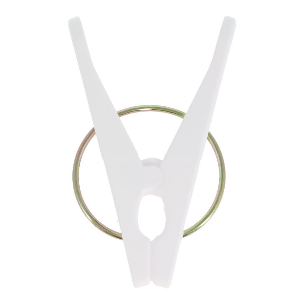 WIZ'A ウィザ 割れにくい樹脂を使った洗濯ピンチ 20個, ホワイト, 20個入り