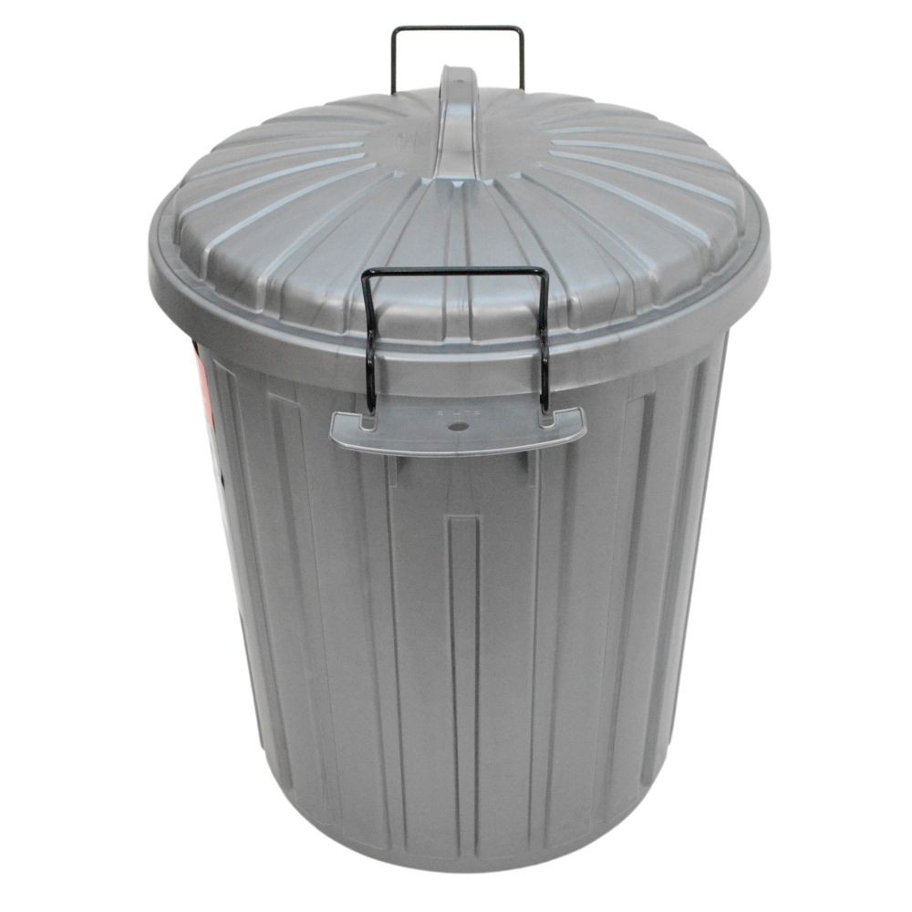 岩崎スーパー缶45Ｌ　丸　Ｌ―112ＣＧＭ, グレー, 45L