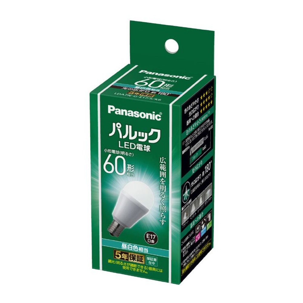 小型ＬＥＤ60Ｗ／ＬＤＡ7ＮＧＥ17ＳＫ6, その他カラー１, 1個入り
