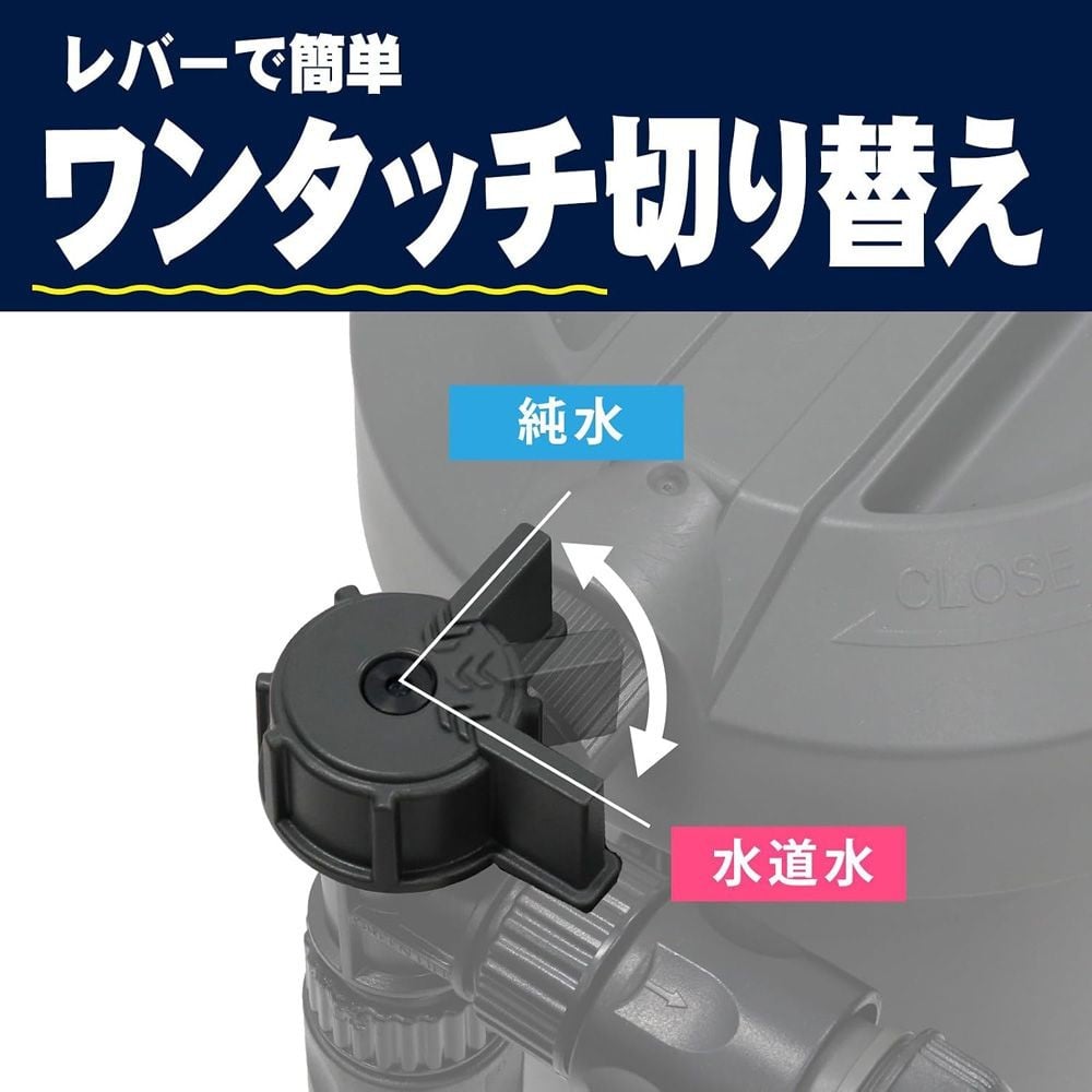 グリーンライフ JU-SW 純水器切り替えコネクター, ブラック, JU-SW