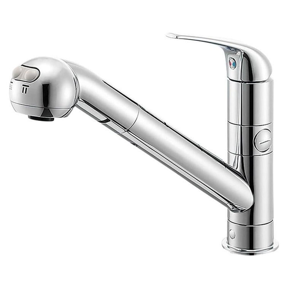 SANEI シングルワンホールスプレー分岐混合栓 K87000BTJV-13, シルバー, K87000BTJV13