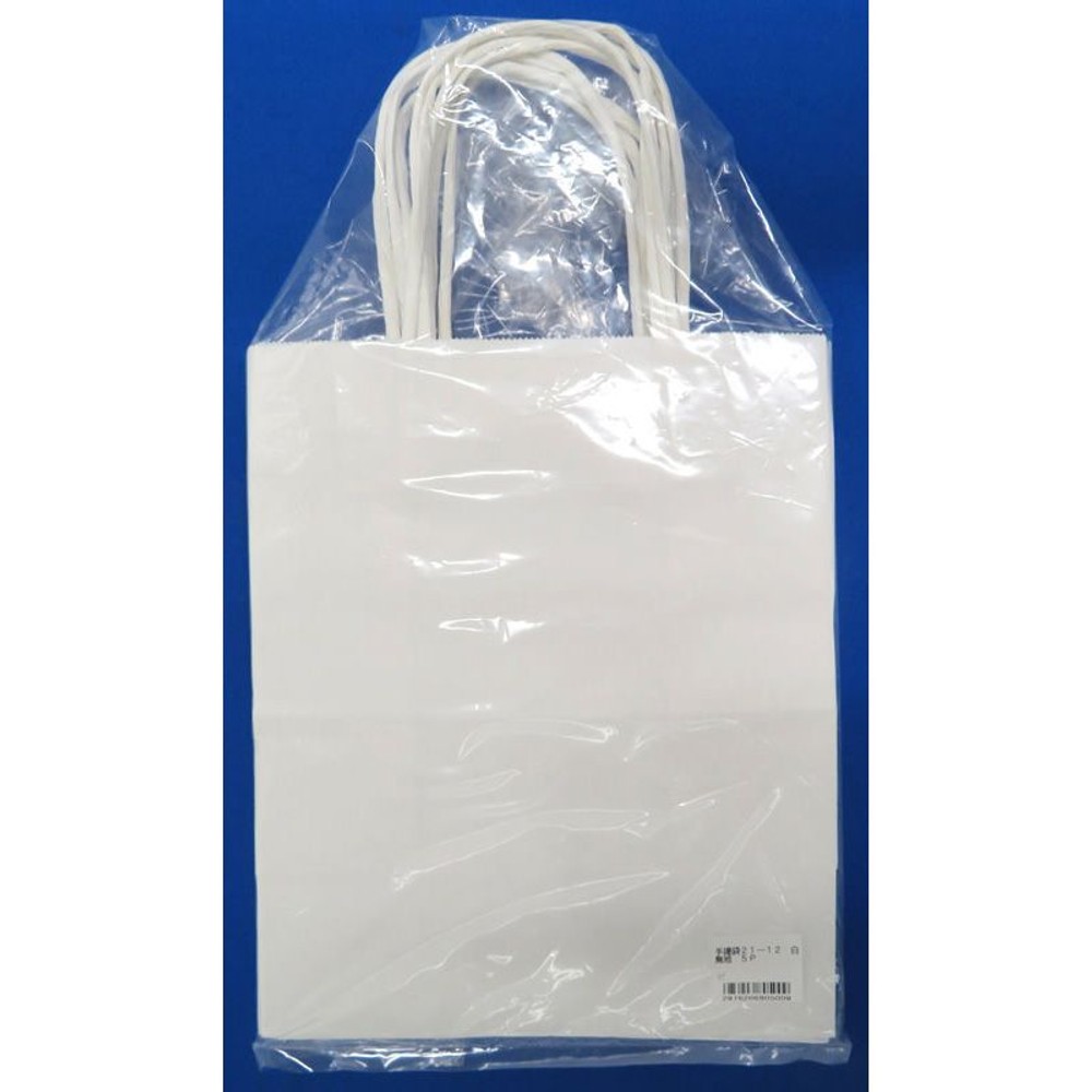 手提袋21―12　白無地　5Ｐ, その他カラー１, その他サイズ１