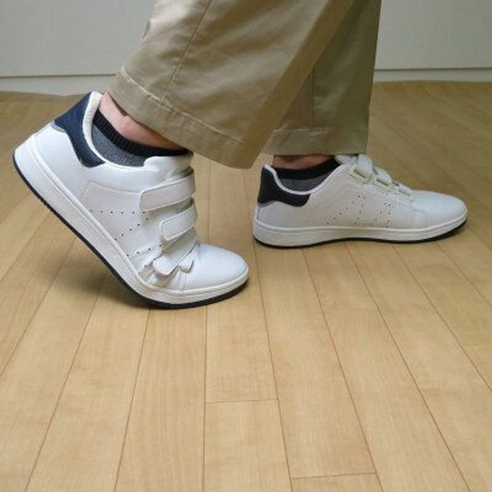 【Mdware削除】【在庫限り】脱ぎ履きラクラク反射付シューズ002Ｍ ホワイト, WH（24.5）, 24.5cm